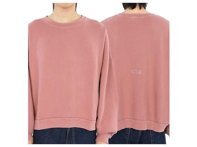 Acne Herren Sweatshirt aus garngefärbter Baumwolle (Rosa) DHU Rot