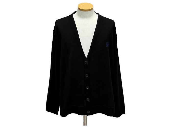 Loewe Wollstrickjacke mit Signature-Logo Silber