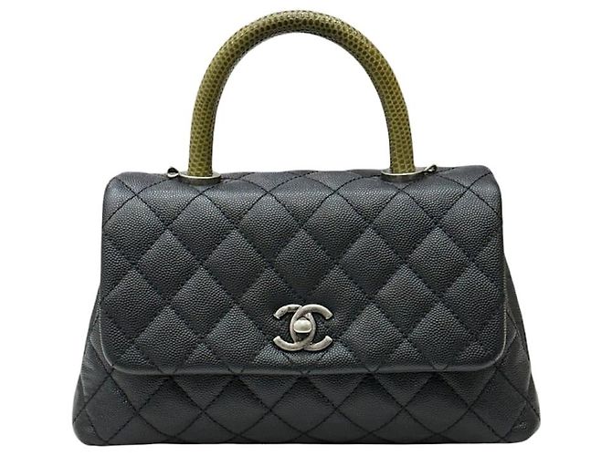 Chanel Lizard Handle Small Green Bag Series