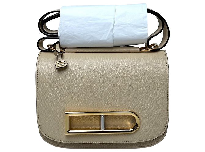 Delvaux Borsa a Spalla Ringo Beige Marrone