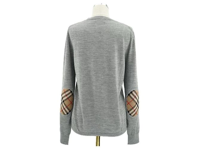Burberry Pull en laine BEMPTON en Gris Marron
