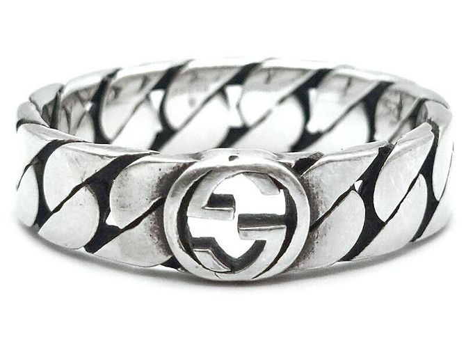 Gucci Interlocking Silver Ring