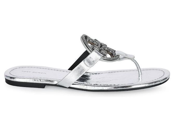 Tory Burch Sandalias y zapatillas Miller para mujer (Silver) Plata