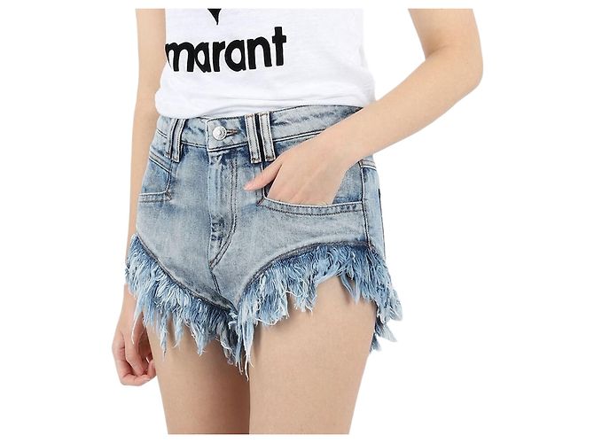 Isabel Marant Étoile Women's Denim Short Pants (Light Blue) Multiple colors