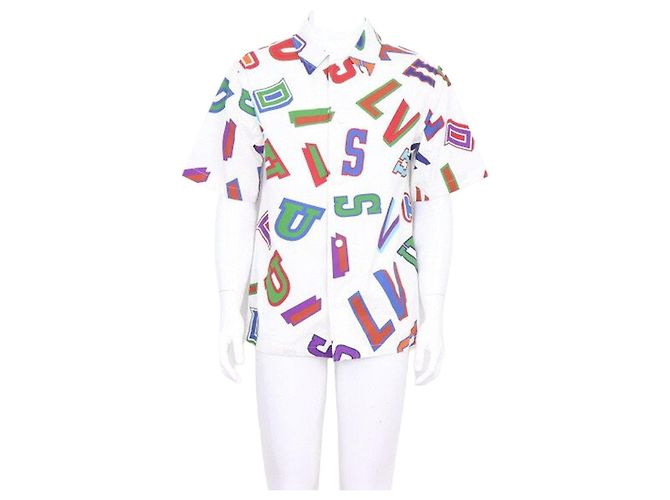 Louis Vuitton NBA Lettering White Men's Overshirt