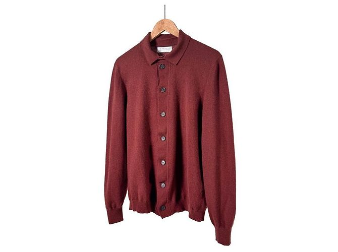Brunello Cucinelli Strickjacke aus Kaschmir in Burgunderrot