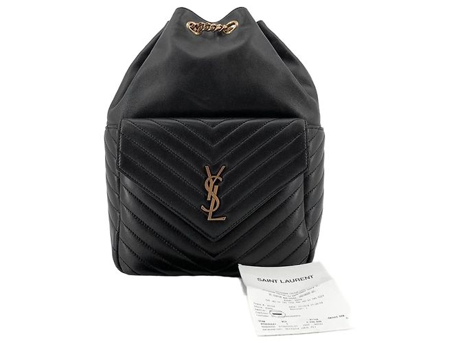 Saint Laurent Mochila Monogram JOE Preta Preto