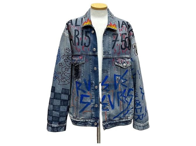 Balenciaga Graphic Design Oversized Denim Jacket Multiple colors