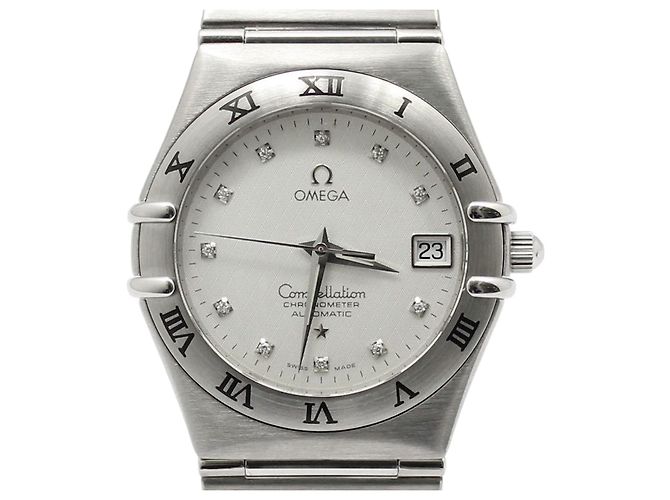 Omega Reloj Automático de Acero Constellation Diamond Plata