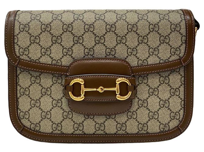 Horsebit 1955 Gucci Borsa a Spalla Horsebit GG Medium Marrone