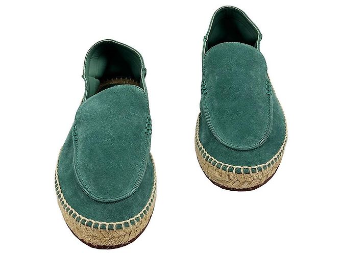 Loro Piana Baskets espadrilles en daim Seaside Walk Vert