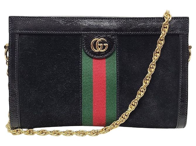 Gucci Piccola borsa a tracolla Ophidia Web in velluto nero
