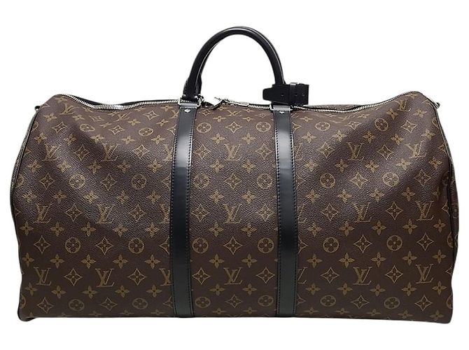 Louis Vuitton Bandolera Keepall Monogram Macassar Castaño
