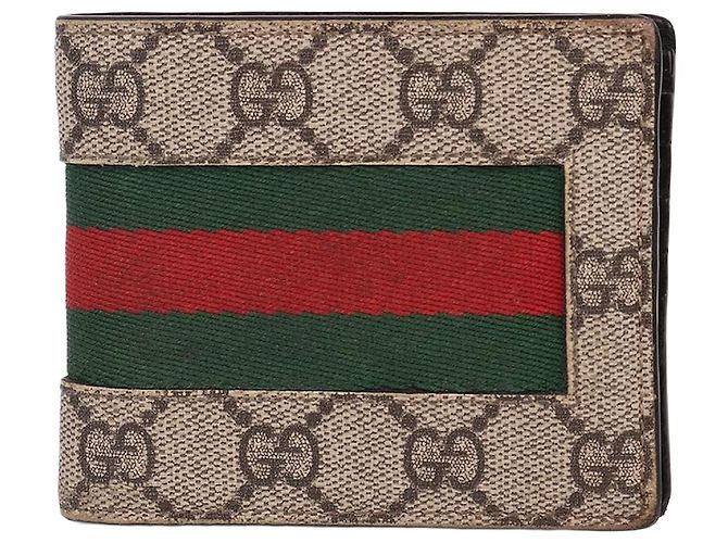 Gucci GG Supreme Stripe Men's Bifold Wallet Multiple colors