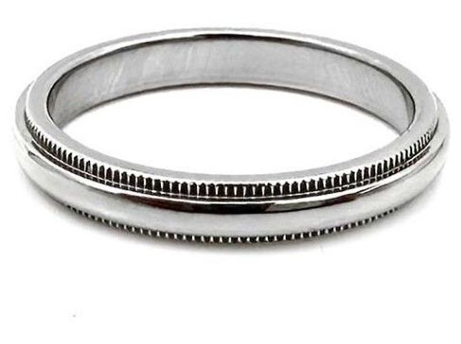 Tiffany & Co Millgrain Ring Silber