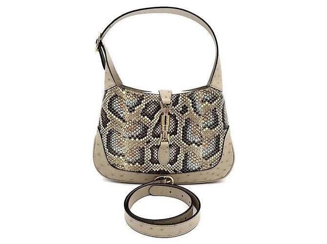 Gucci Bolsa Hobo Jackie Small em Python Multicor