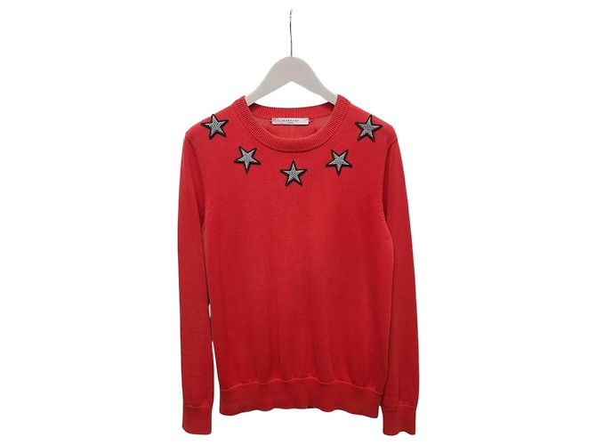 Givenchy Red Star Patch Round Knit