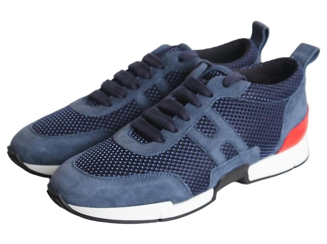 Hermès Baskets en daim Starter Blue Bleu