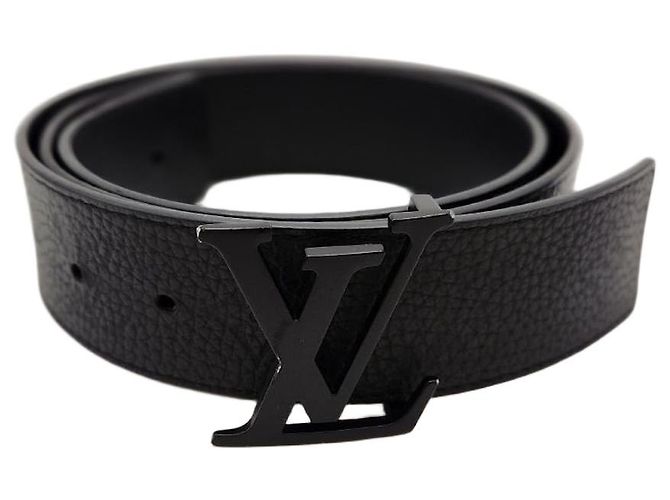 Louis Vuitton Black Taurillon LV Initial Belt