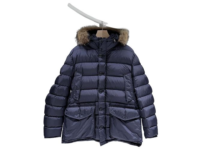 Moncler Cluny Short Down Jacket Navy Blue