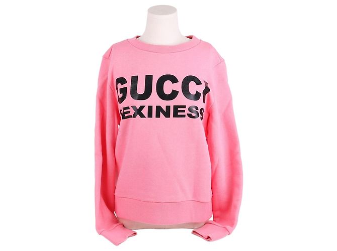 Gucci Sudadera rosa con logo para mujer