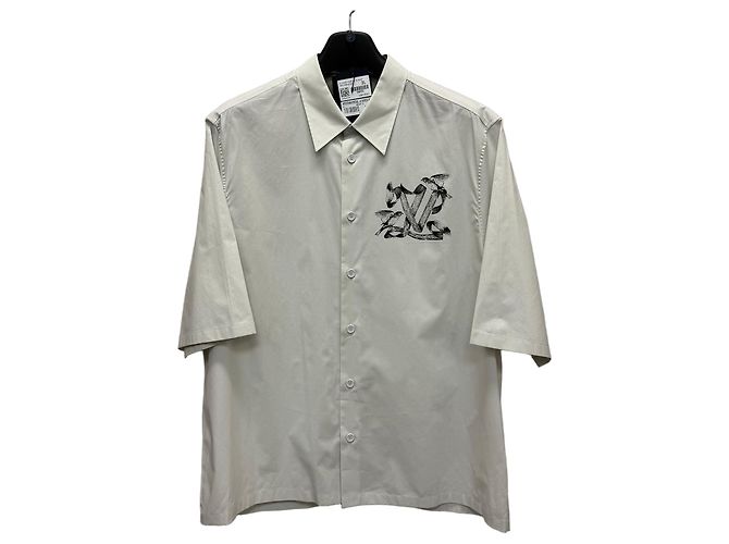 Louis Vuitton Camisa de algodón de manga corta con estampado de pájaros LV Multicolor