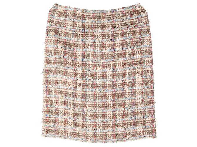 Chanel Sequin Tweed Skirt Size
