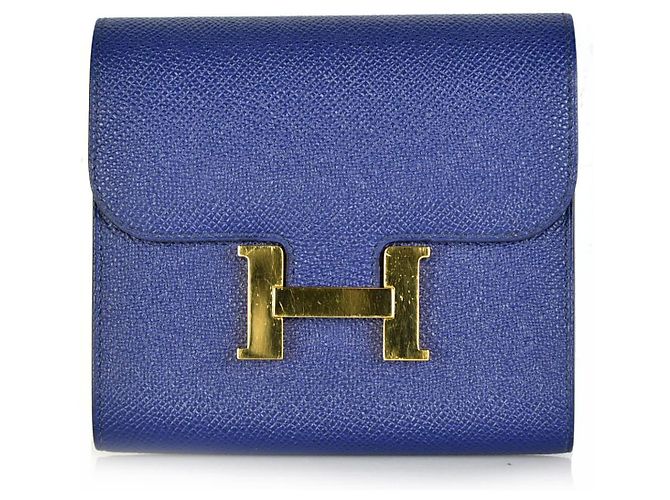 Hermès Constance Wallet Blue