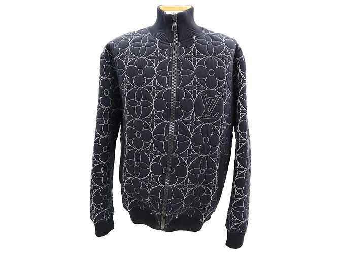 Louis Vuitton Bomberjacke House Through Monogram Flower Schwarz