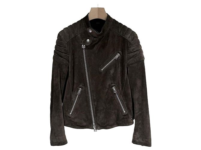Tom Ford Suede Rider Bomber Jacket Brown