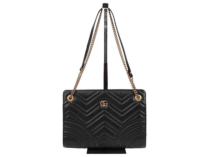 Gucci Bolsa de corrente preta matelassê Preto