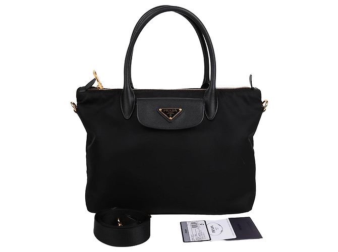Tote Prada Borsa a tracolla Tesuto Pocket Medium Nero 