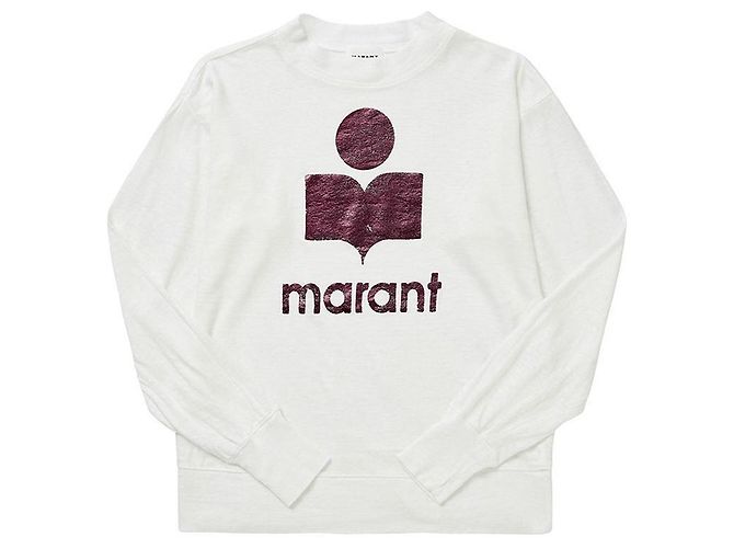 Isabel Marant Top de lin de manga comprida Multicor