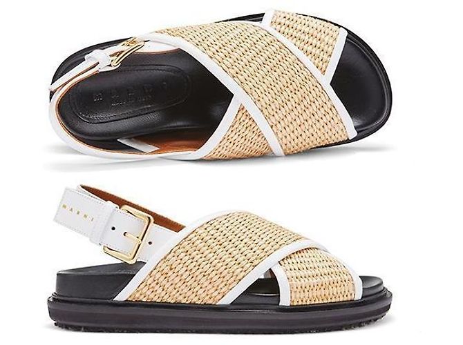 Marni Sandali Rafia Sandali da donna Multicolore