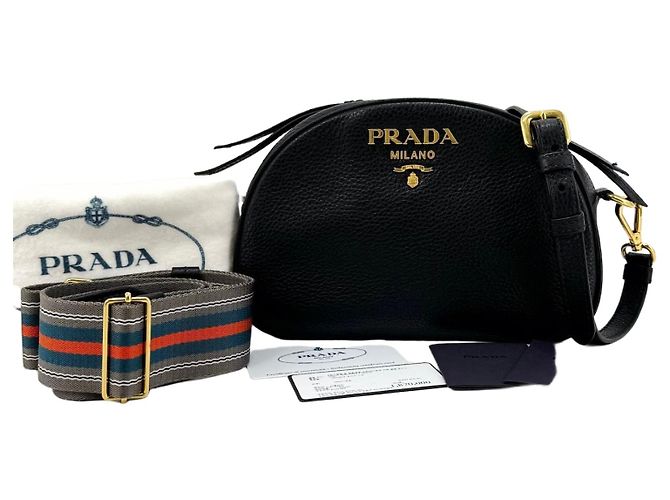 Prada Borsa a tracolla Odette in Vitello Daino Nero