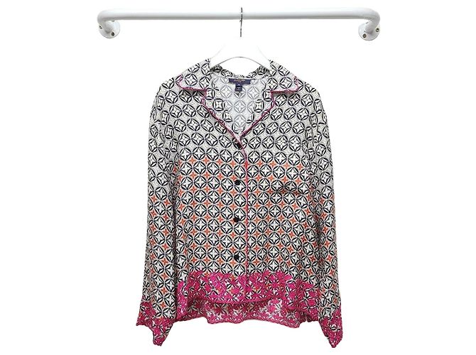 Louis Vuitton Pyjamahemd mit geometrischem Monogramm-Blumenmuster Schwarz