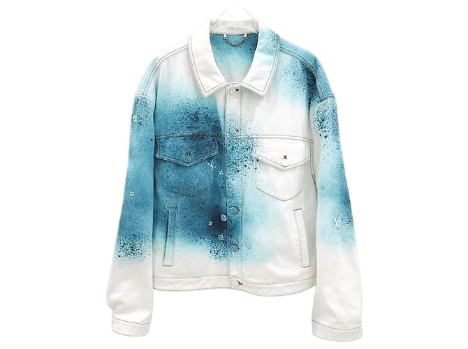 Louis Vuitton Giacca in denim LV Spray Blu