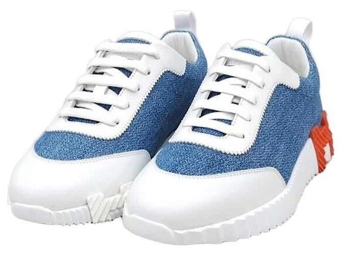 Hermès Denim Bouncing Sneaker Silber