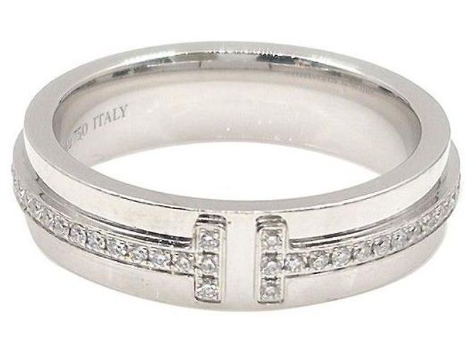 Tiffany & Co Schmaler Diamantring Weiß