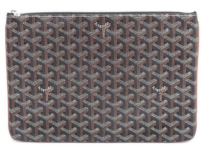 Goyard Pochette Black Tan
