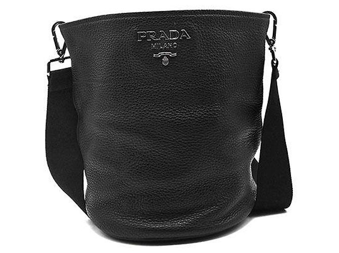 Prada Borsa a secchiello Vitello Phoenix Small Nero 