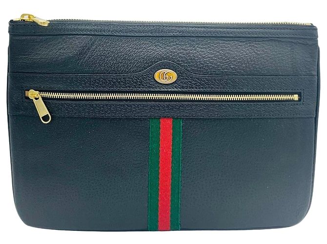 Gucci Clutch Ophidia Black Three-Stripe Multicolore