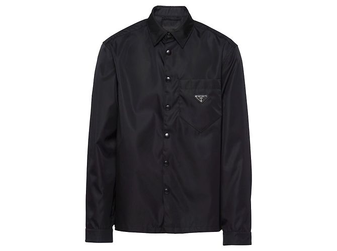Prada Camicia in Re-Nylon Nero 