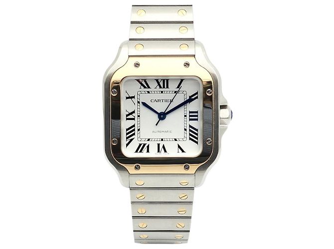 Cartier Relógio Santos Medium Masculino com Pulseira Extra e Caixa de Garantia Multicor