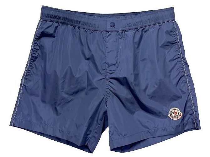 Moncler Badeshorts mit Logo-Patch Blau