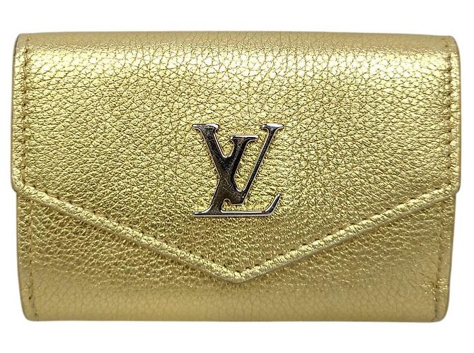 Louis Vuitton Cartera Compacta Lockmini Dorado
