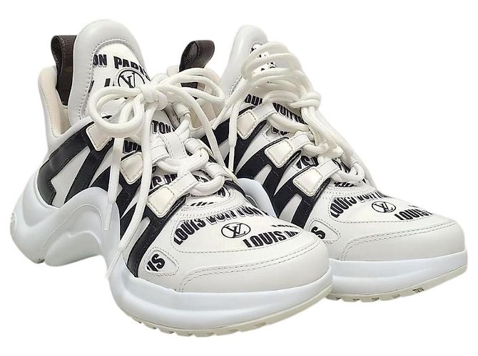 Louis Vuitton Archlight Sneaker aus weißem Leder mit LV-Schriftzug
