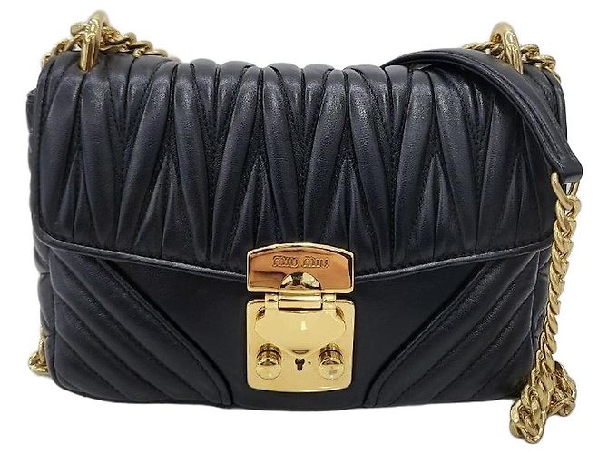 Miu Miu Borsa a Spalla Matelassé Napa Chain Flap Multicolore