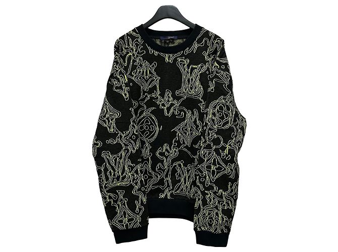 Louis Vuitton Wave Monogram Strick Silber 