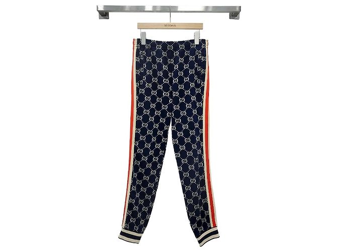 Gucci Blue Jacquard GG Jogger Pants